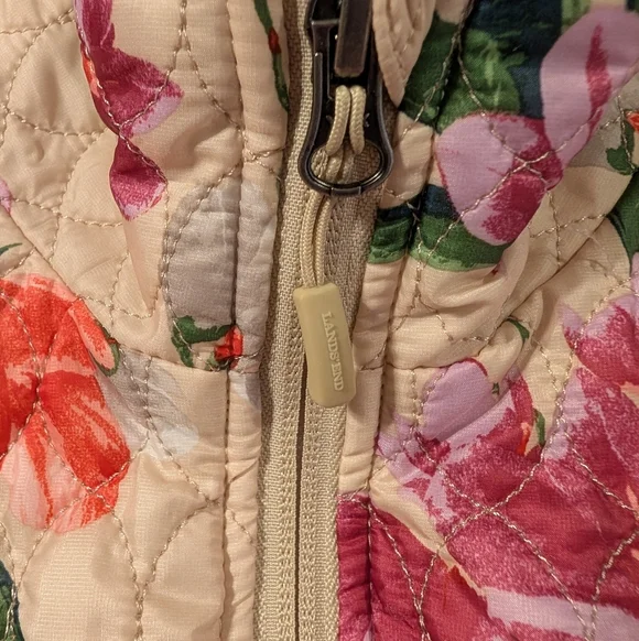 Lands End Women’s Quilted Floral PrimaLoft Jacket Size Medium - Picture 4 of 10
